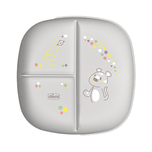 Chicco Piatto Porzionato 12m+ Grigio