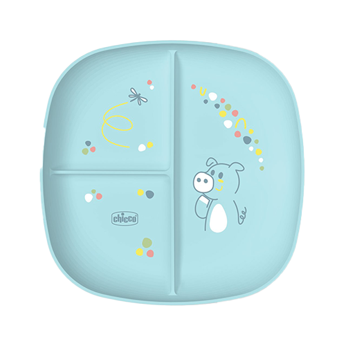 Chicco Piatto Porzionato 12m+ Azzurro