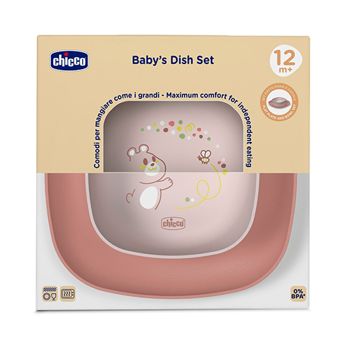 Chicco Ciotola e Piatto Piano 12+mesi Rosa