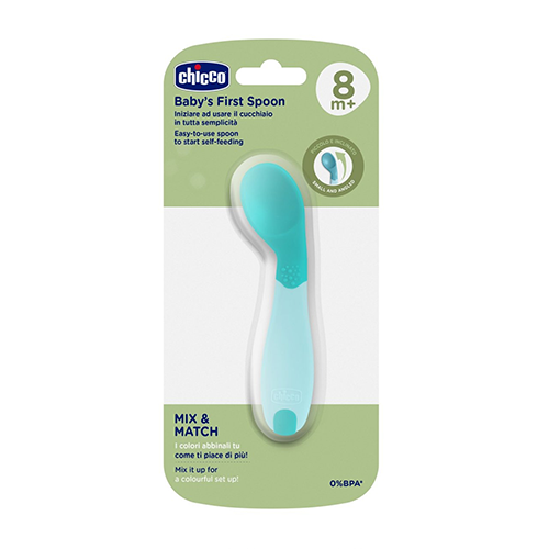 Chicco Primo Cucchiaio Angolato 8+ mesi Azzurro