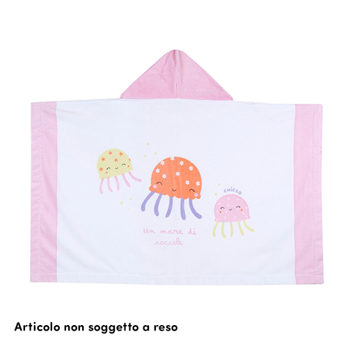 Chicco Telo in Spugna con Cappuccio Medusine