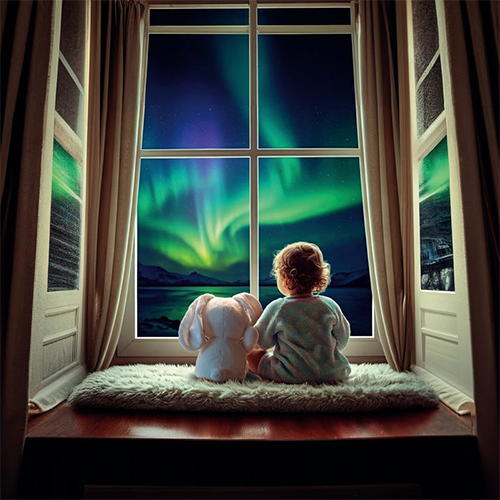 Baby Clementoni Fiocco, il mio Proiettore d'Aurora Boreale