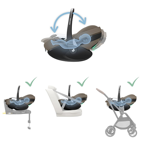 Maxi Cosi Seggiolino Auto Pebble 360 Pro 2 Twillic Truffle