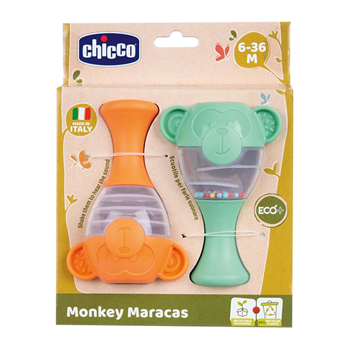 Chicco Maracas Eco+ Scimmiette