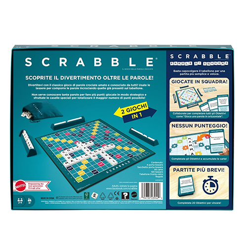 Mattel Games Scrabble 2 Giochi in 1