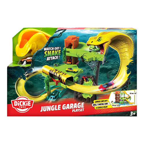 Dickie Toys Jungle Garage con Auto in Metallo