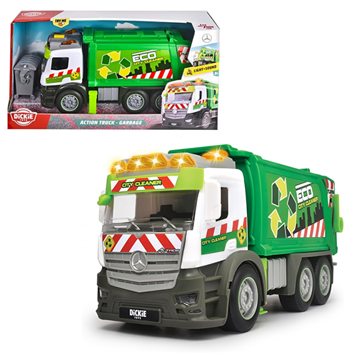 Dickie City Mercedes Actros Action Truck Camion Rifiuti 26cm Dickie City Mercedes Actros Action Truck Camion Rifiuti 26cm