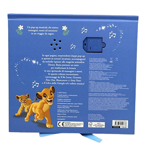Giunti Libro Fiabe classiche Disney I grandi Pop-up 3D Musicali