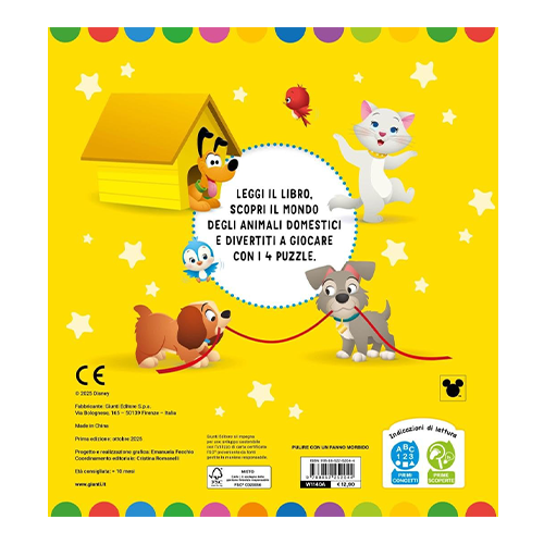 Giunti Libro Maxi Puzzle Disney Animali Domestici