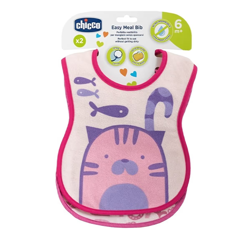 Chicco Bavaglini 6m+ 2 pezzi  Gattino