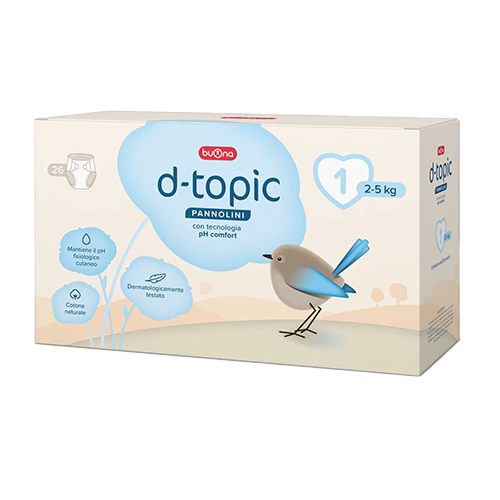 Buona Pannolini d-topic TG.1 (2-5kg) 26pz