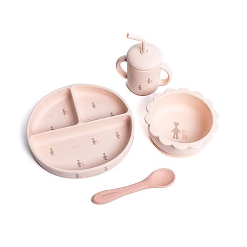Bamboom Set Pappa- Dinner Set- Fawn Pink Bamboom Set Pappa- Dinner Set- Fawn Pink