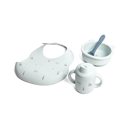 Bamboom Set Pappa- First Meal Set- Fawn Acqua