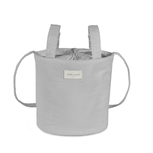 Pasito a Pasito Borsa Bucket Bloom Vichy Grigio Pasito a Pasito Borsa Bucket Bloom Vichy Grigio