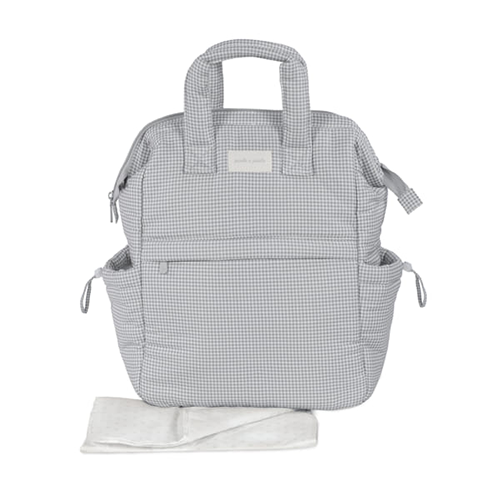 Pasito a Pasito Borsa Zaino Little Bloom Vichy Grigio