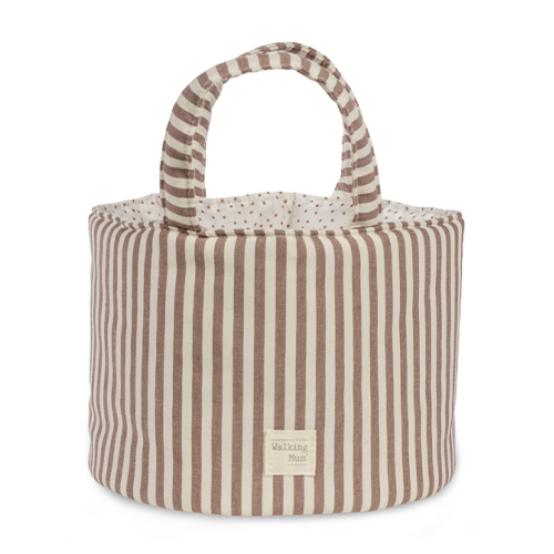 Walking Mum Cestino Organizer Praliné Strisce Moka Walking Mum Cestino Organizer Praliné Strisce Moka
