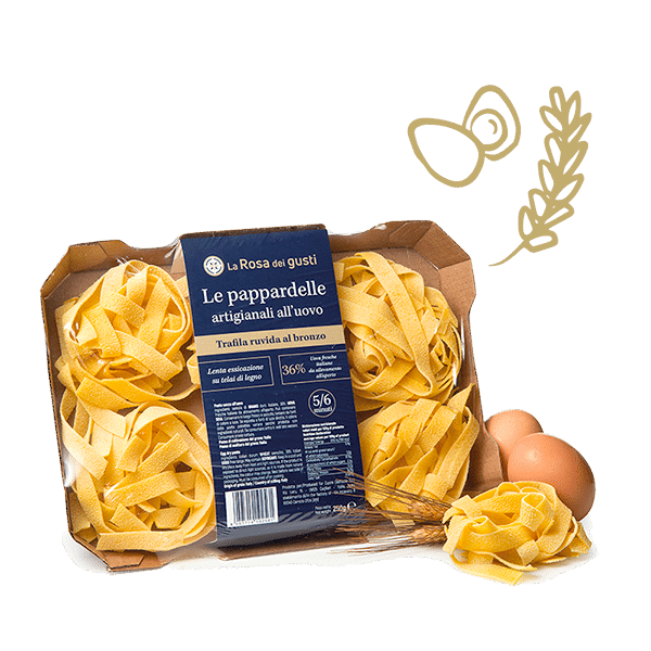 Artisanal egg dry pasta