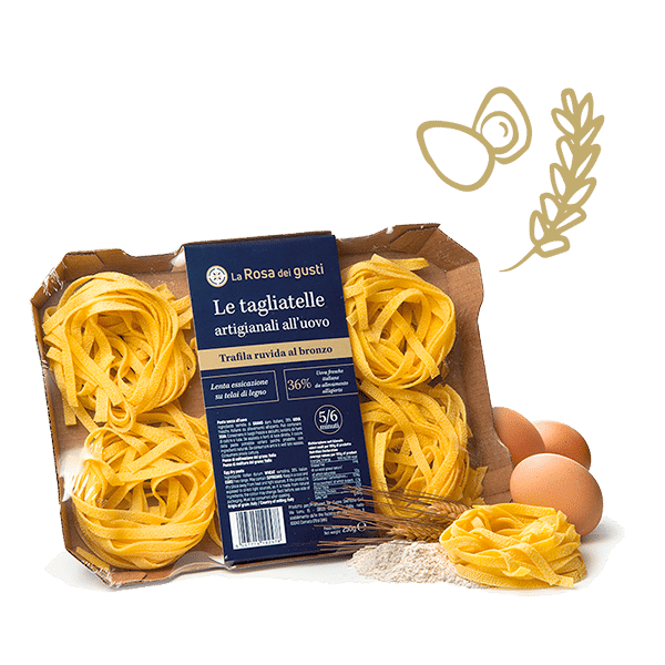 Artisanal egg dry pasta