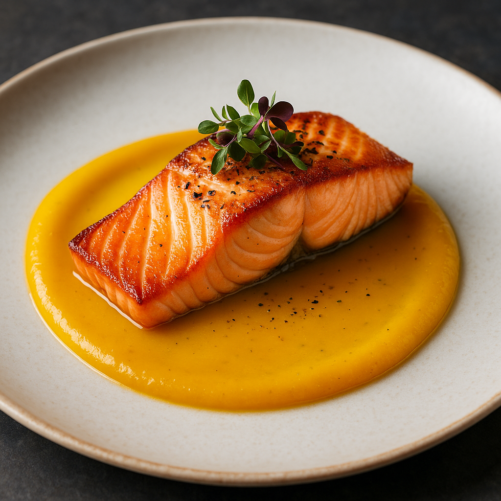 Filetto di salmone con salsa al mango