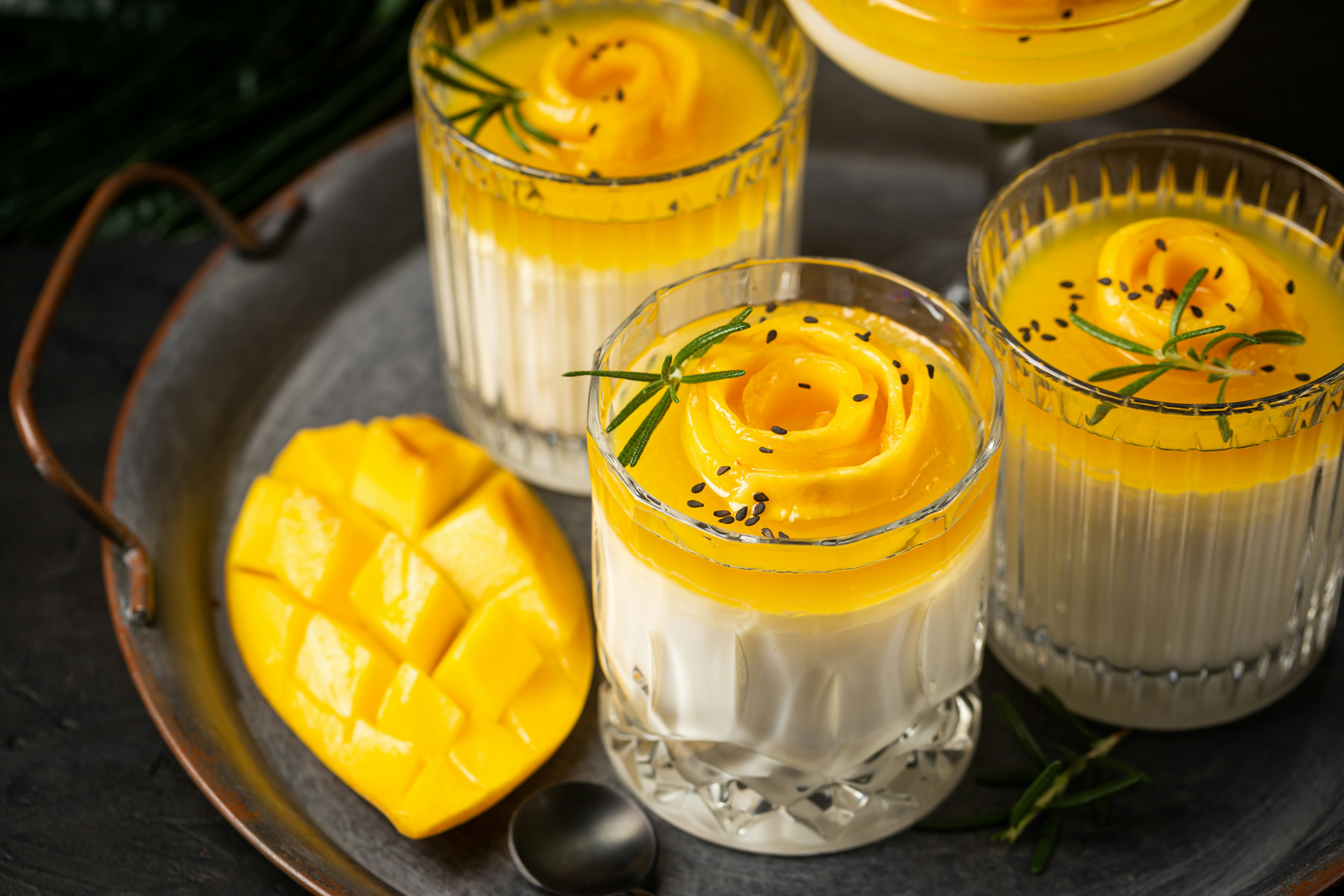Mini cheesecake al mango
