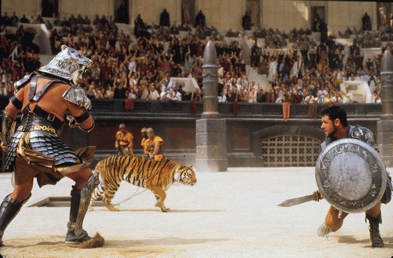 gladiators fighting