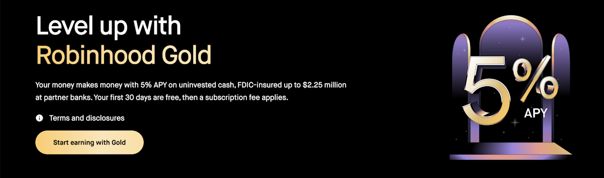 does robinhood have a monthly fee