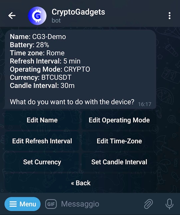 Bitcoin Telegram bot