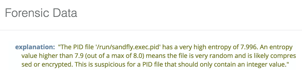 High Entropy PID File Alert