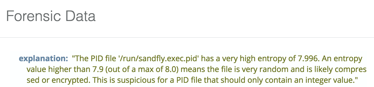 High Entropy PID File Alert