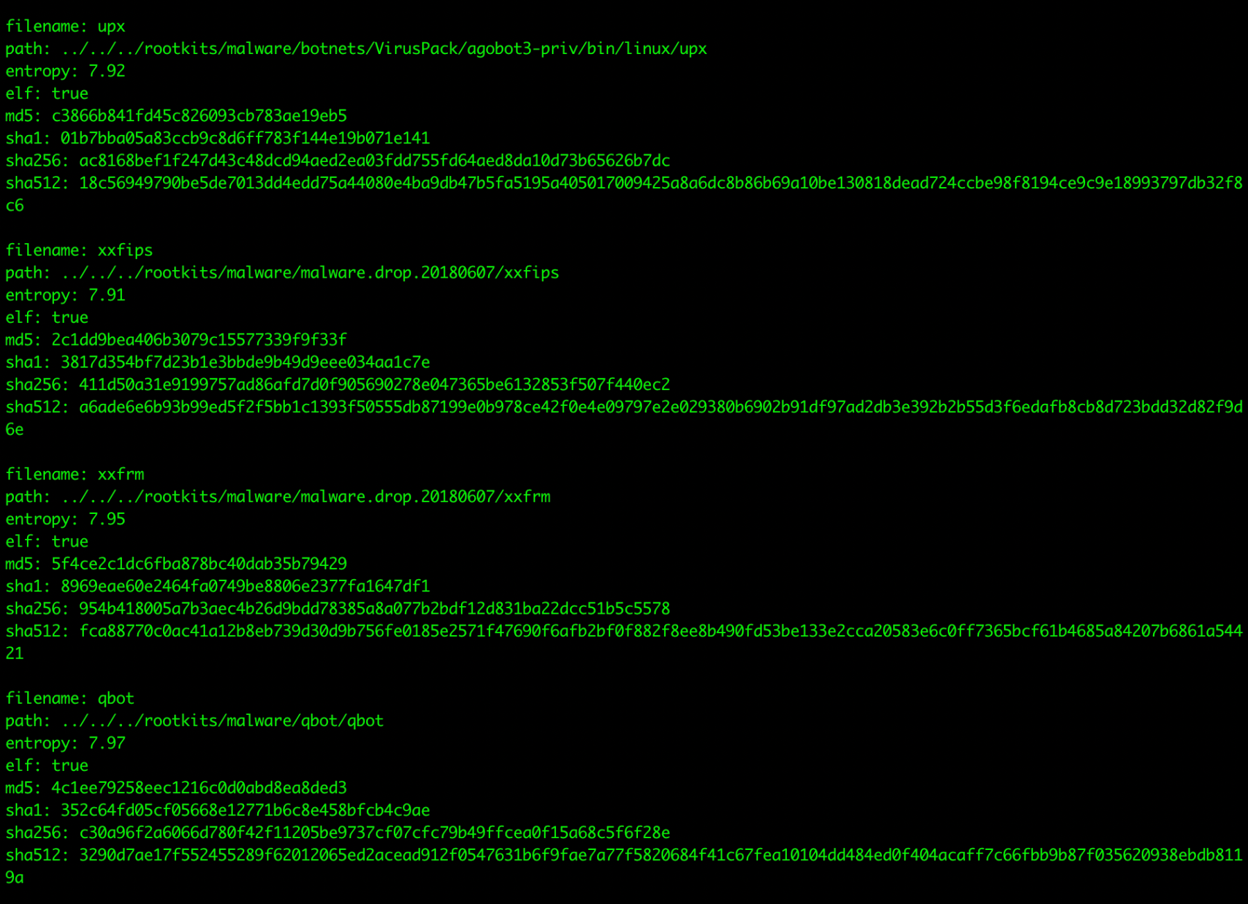 sandfly-filescan Scanning Directory and Flagging Packed Malware