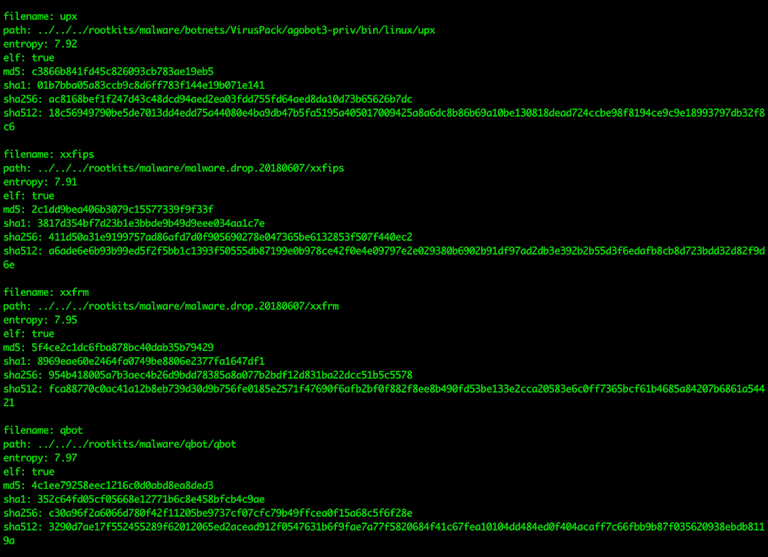 sandfly-filescan Scanning Directory and Flagging Packed Malware