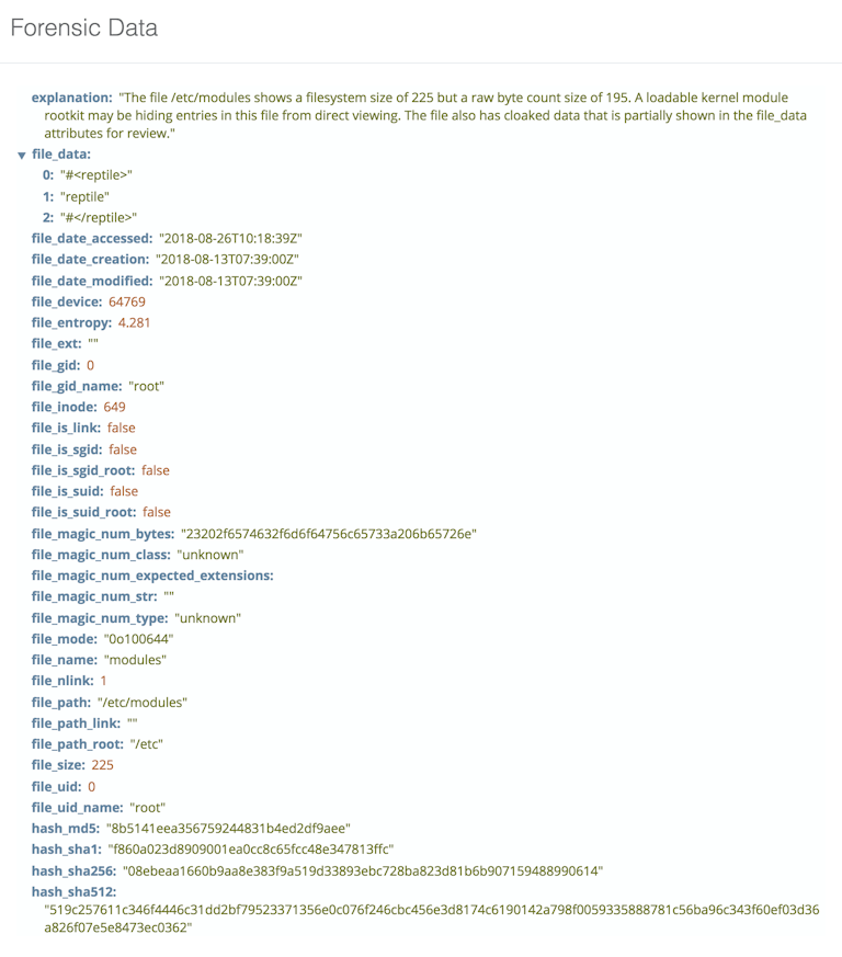 Forensic view linux stealth rootkit cloaked data