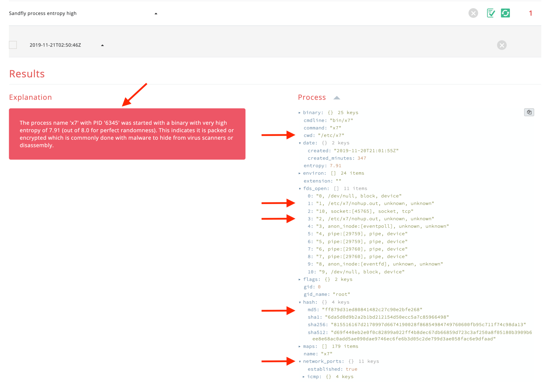 Sandfly Detects Cloaked Linux Cryptomining Malware