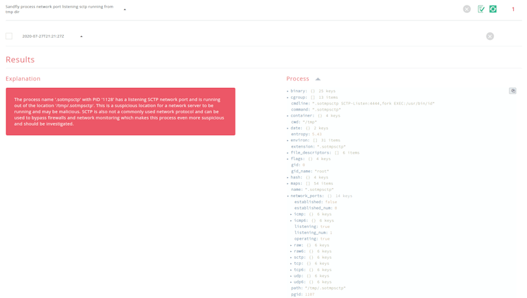 SCTP Backdoor Running from Linux /tmp Directory