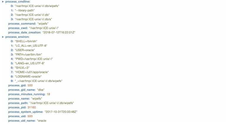 Cryptominer file attributes example