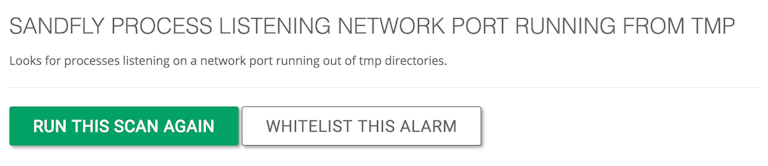 Sandfly listening network port tmp