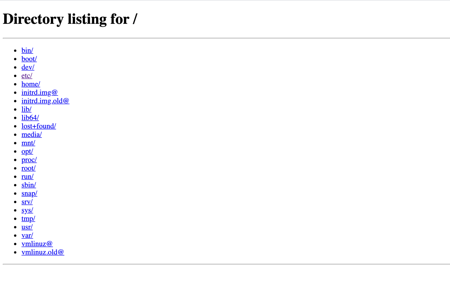 Command Line Web Server Listing