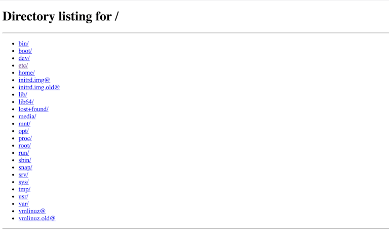 Command Line Web Server Listing
