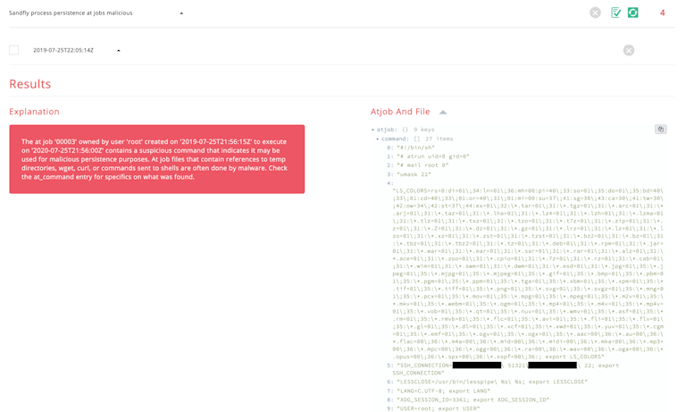 Sandfly Detecting Malicious At Job Linux Persistence