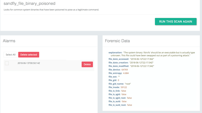 Poisoned Linux Binary Sandfly Alert