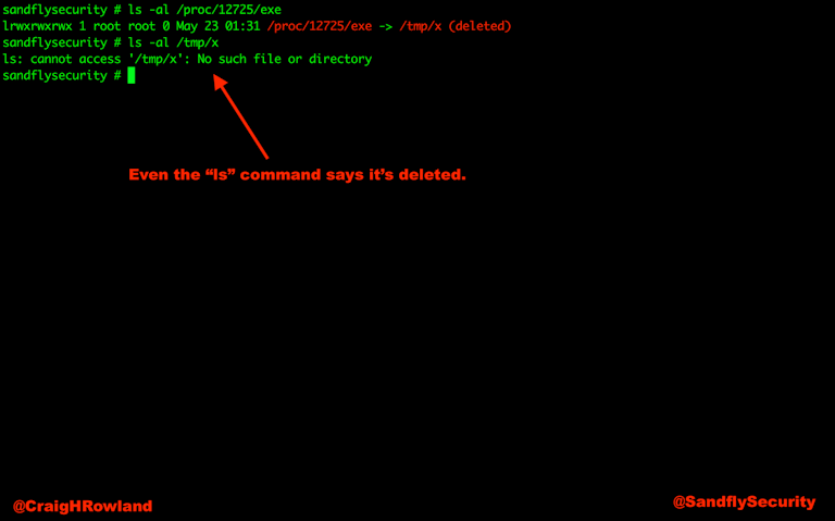 Linux Forensics Deleted Binary Listing