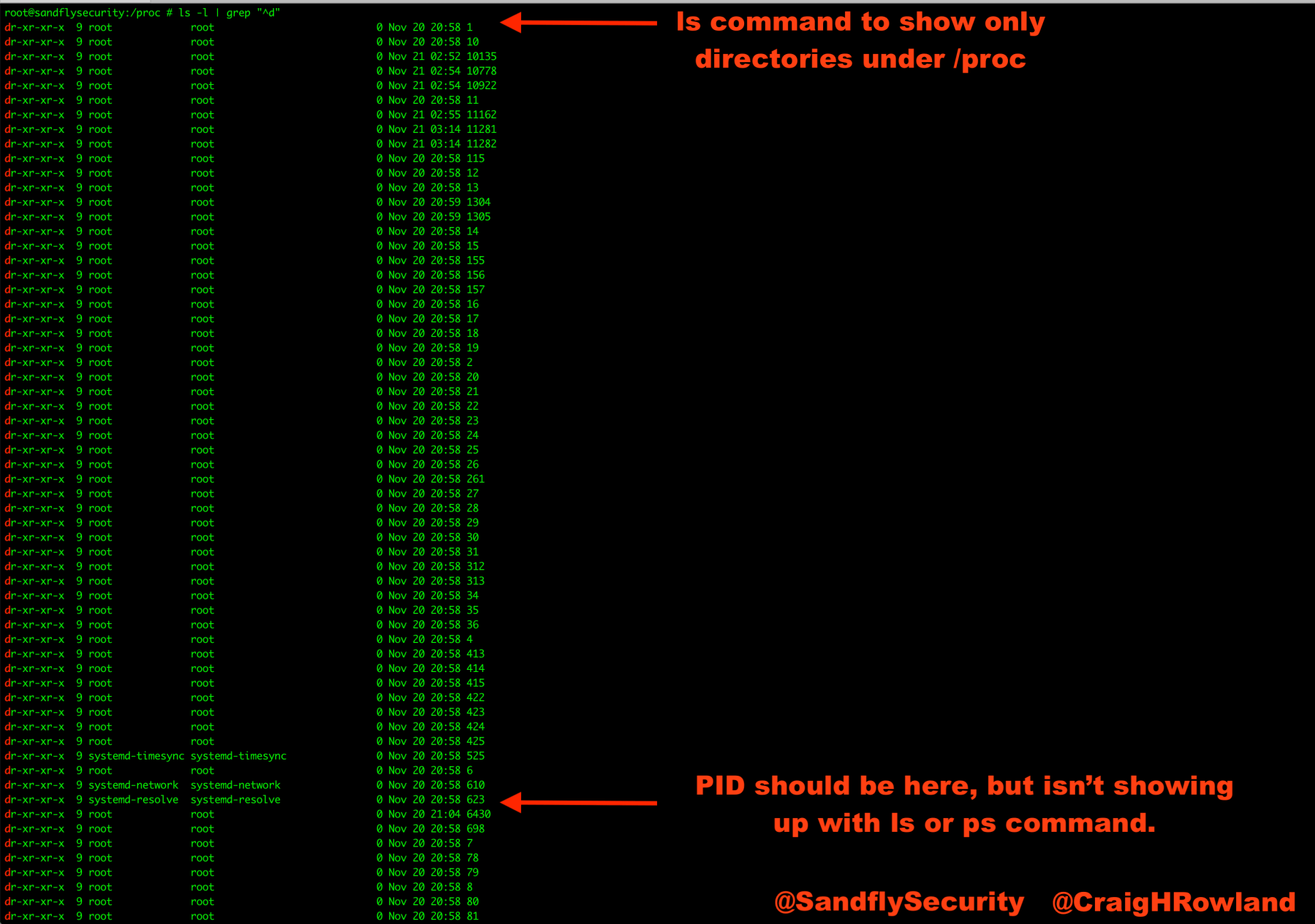 Linux /proc Listing Cloaked Malware Hiding