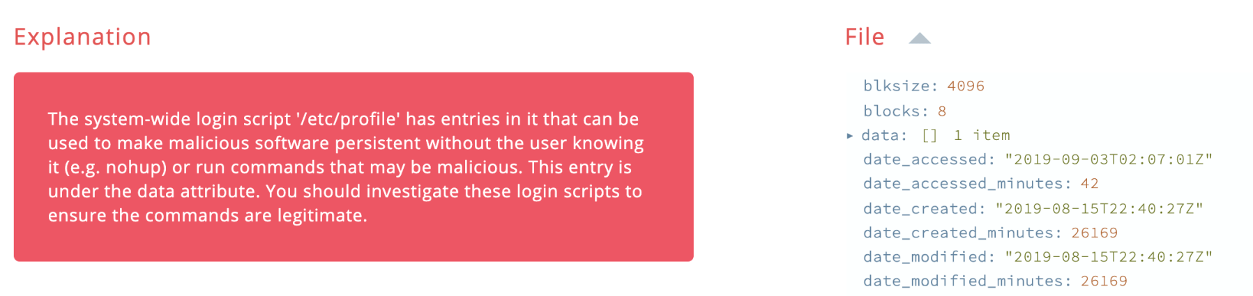 Init script persistence example
