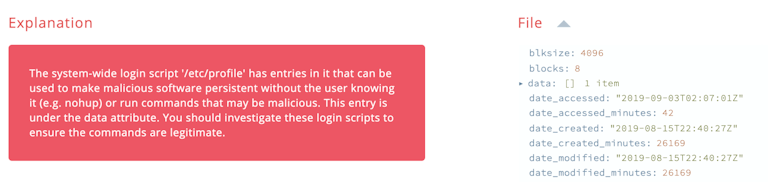 Init script persistence example