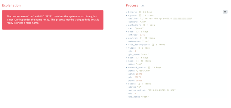 nmap Process Masquerading Attack