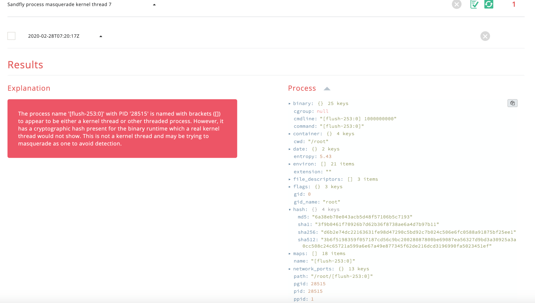 Linux Kernel Thread Masquerade Detection