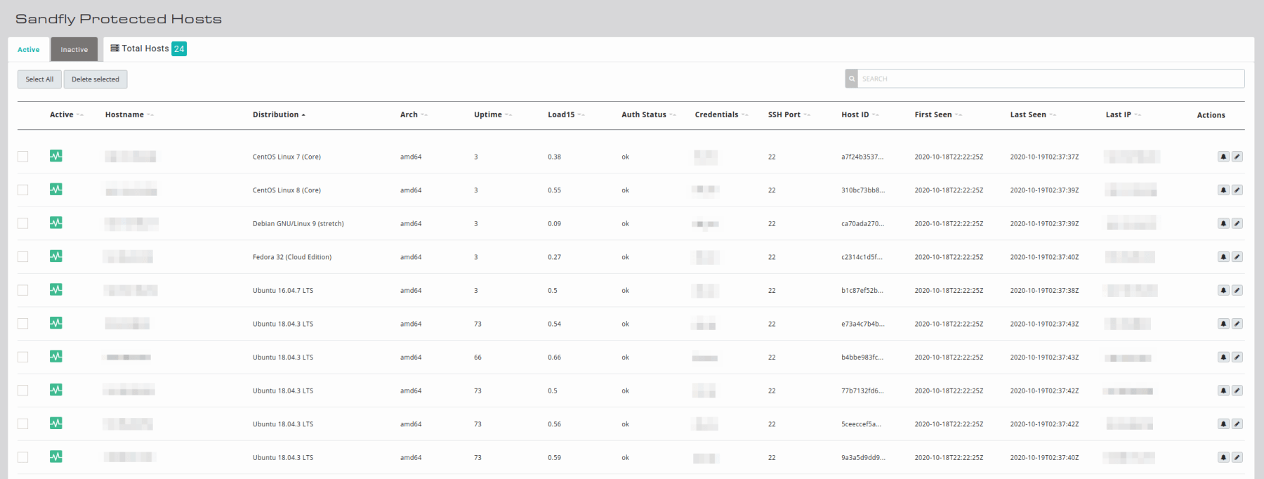 Sandfly Enhanced Host Listing