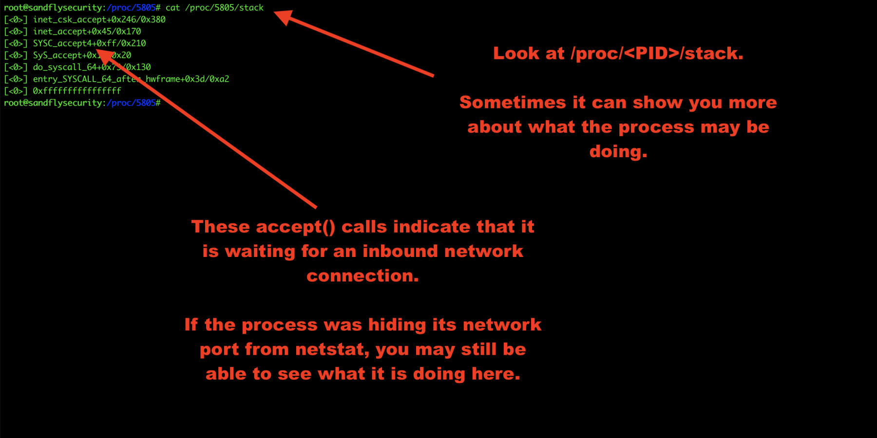 Linux Malware Forensics Process Stack