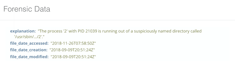 Linux detects a process running from a suspicious directory.