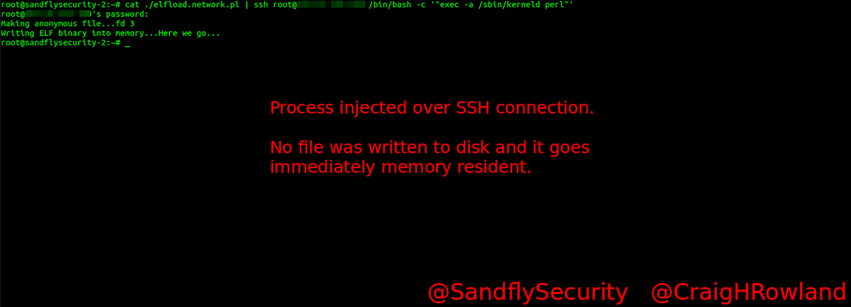 Fileless Linux Attack over SSH